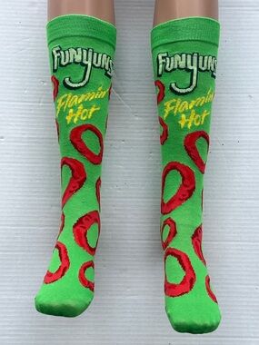 Pepsi Funyuns Flaming Hot Green Red Knee Socks